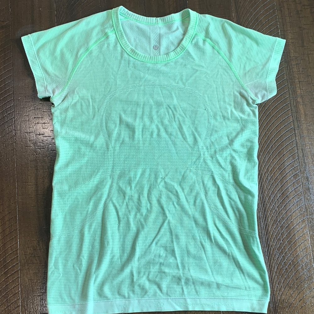 Mint Green Short Sleeve Lululemon Athletic Top
